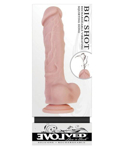 Doll Authority Vibrators Evolved Big Shot Vibrating & Squirting Dong - Flesh