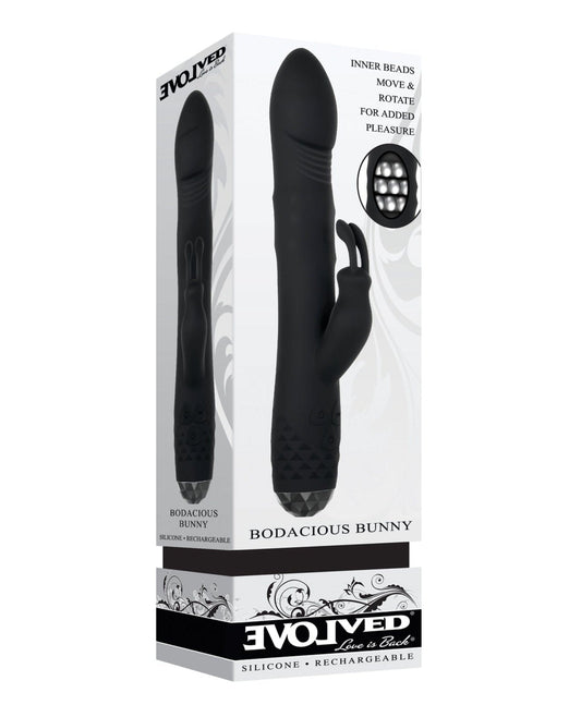 Doll Authority Vibrators Evolved Bodacious Bunny Rotating Rabbit - Black