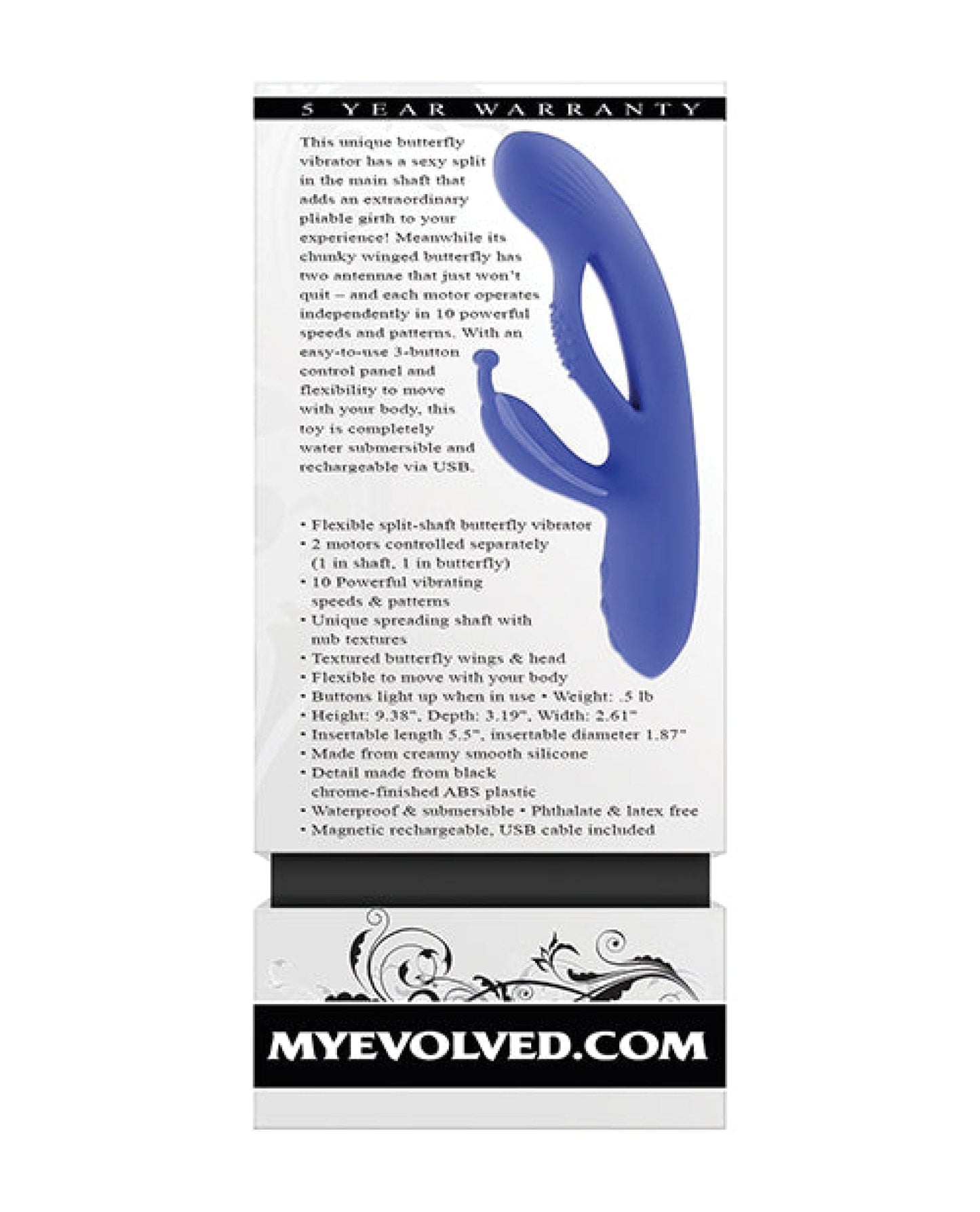 Doll Authority Vibrators Evolved Butterfly Dreams - Blue