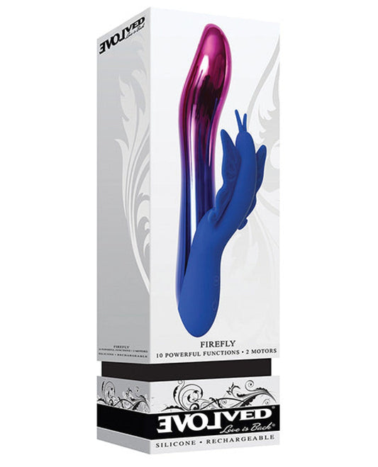 Doll Authority Vibrators Evolved Firefly Dual Stim - Blue