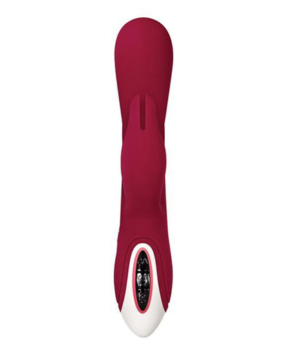 Doll Authority Vibrators Evolved Inflatable Bunny Dual Stim Rechargeable - Burgundy