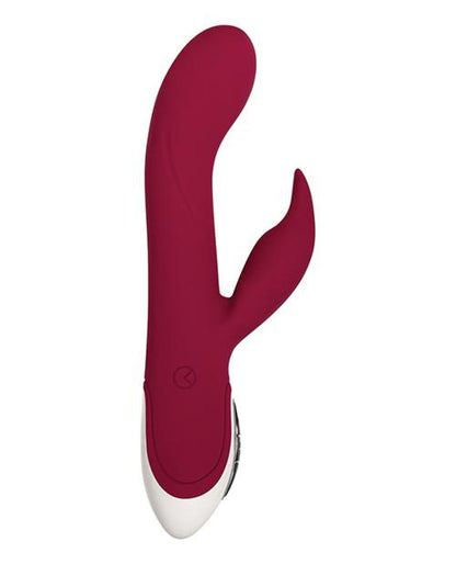 Doll Authority Vibrators Evolved Inflatable Bunny Dual Stim Rechargeable - Burgundy