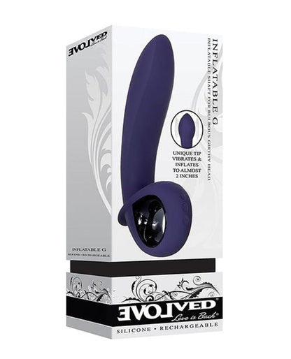 Doll Authority Vibrators Evolved Inflatable G Rechargeable Vibrator - Purple