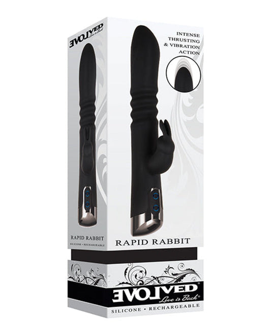 Doll Authority Vibrators Evolved Rapid Rabbit Thrusting Dual Vibe - Black