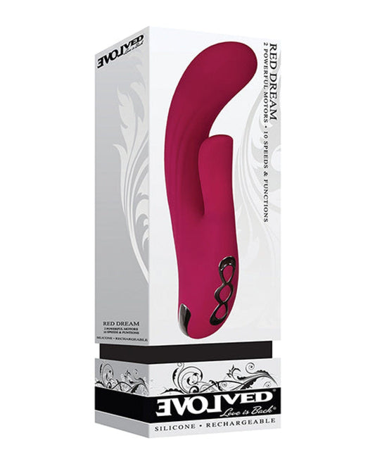 Doll Authority Vibrators Evolved Red Dream Dual Stim - Burgundy