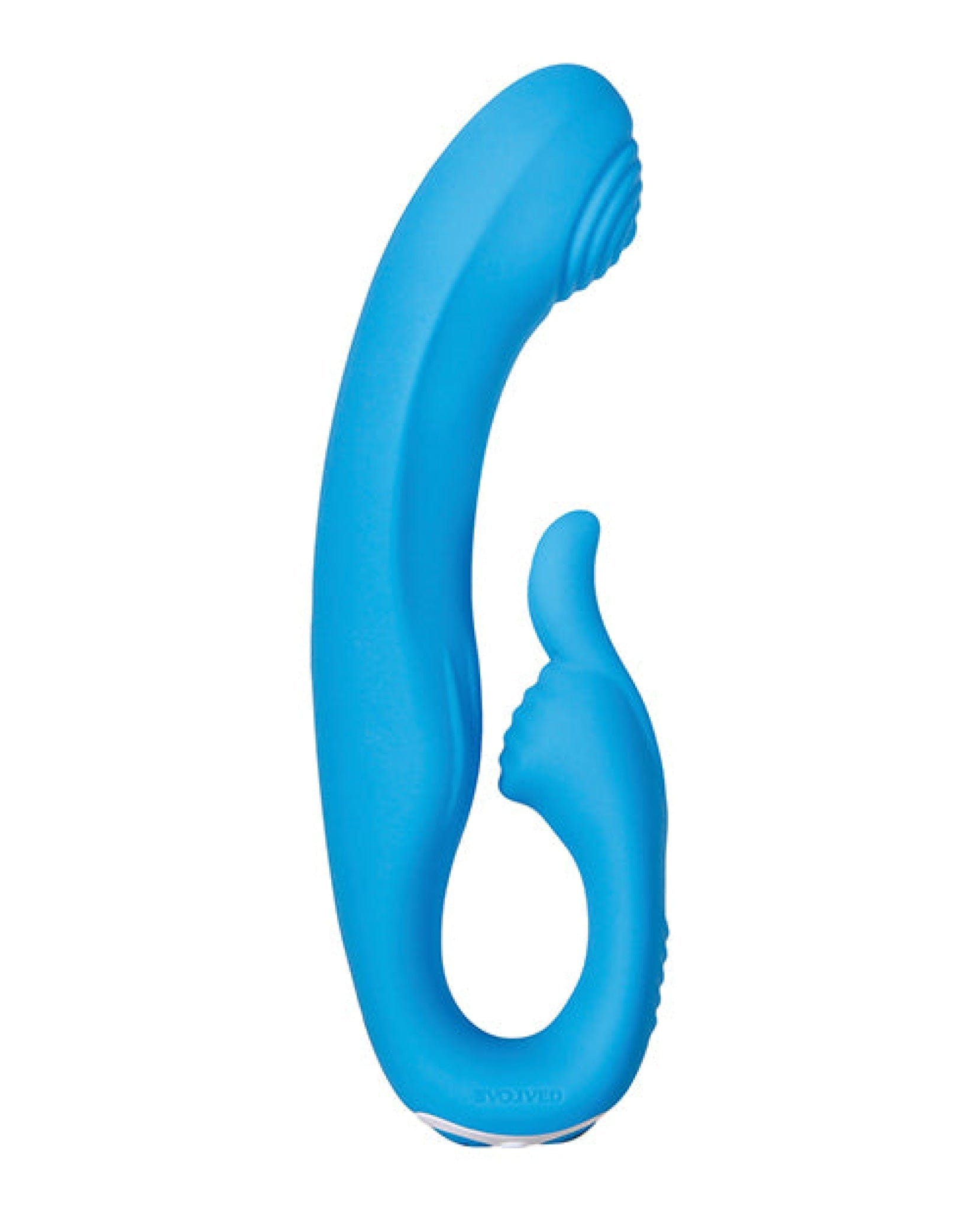 Doll Authority Vibrators Evolved Sea Breeze Bunny Rechargeable Dual Stim - Blue