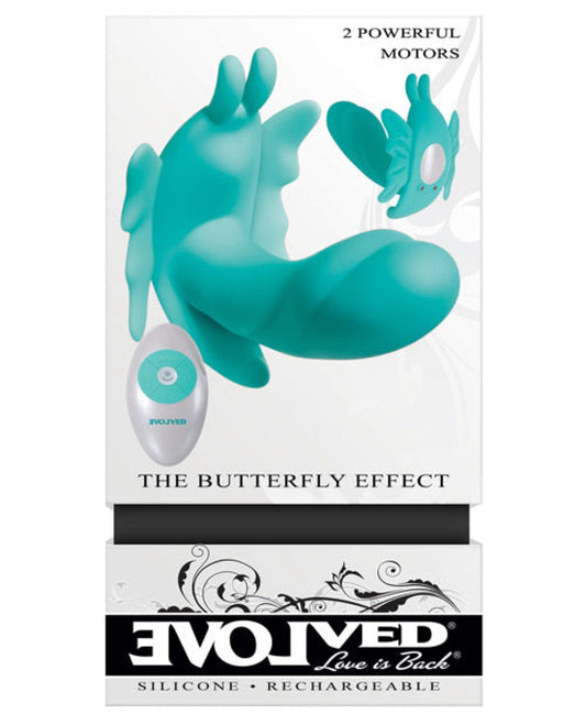 Doll Authority Vibrators Evolved The Butterfly Effect Rechargeable Dual Stim - Teal