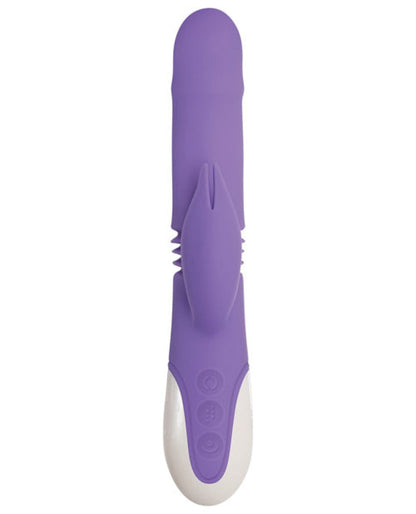 Doll Authority Vibrators Evolved Thick & Thrust Bunny Dual Stim Rechargeable - Purple