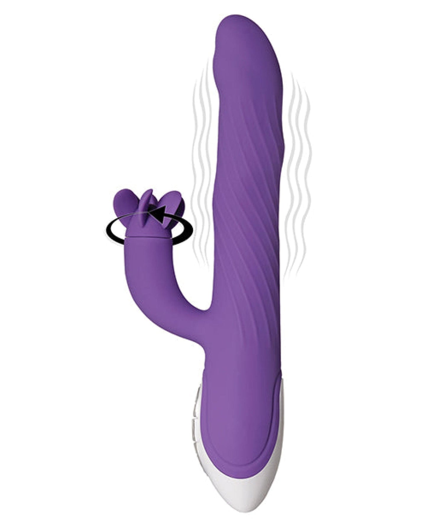 Doll Authority Vibrators Evolved Tilt O Whirl Dual Stim - Purple