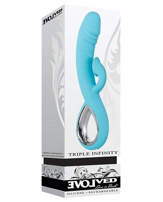 Doll Authority Vibrators Evolved Triple Infinity - Teal