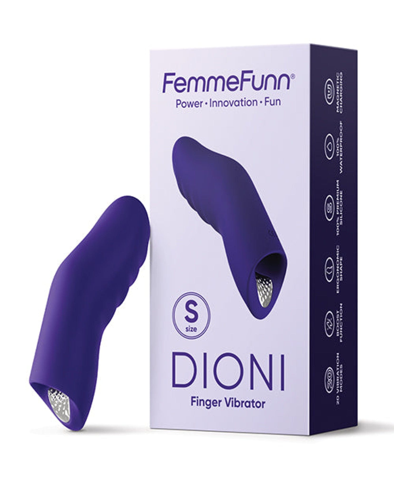 Doll Authority Vibrators Small Dark Purple Femme Funn Dioni Wearable Finger Vibe - Dark Purple