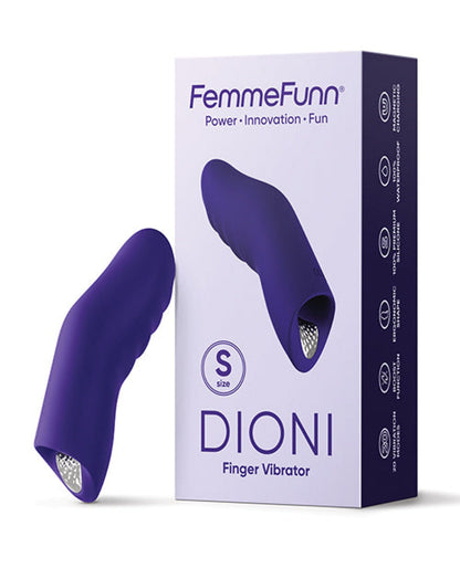 Doll Authority Vibrators Small Dark Purple Femme Funn Dioni Wearable Finger Vibe - Dark Purple
