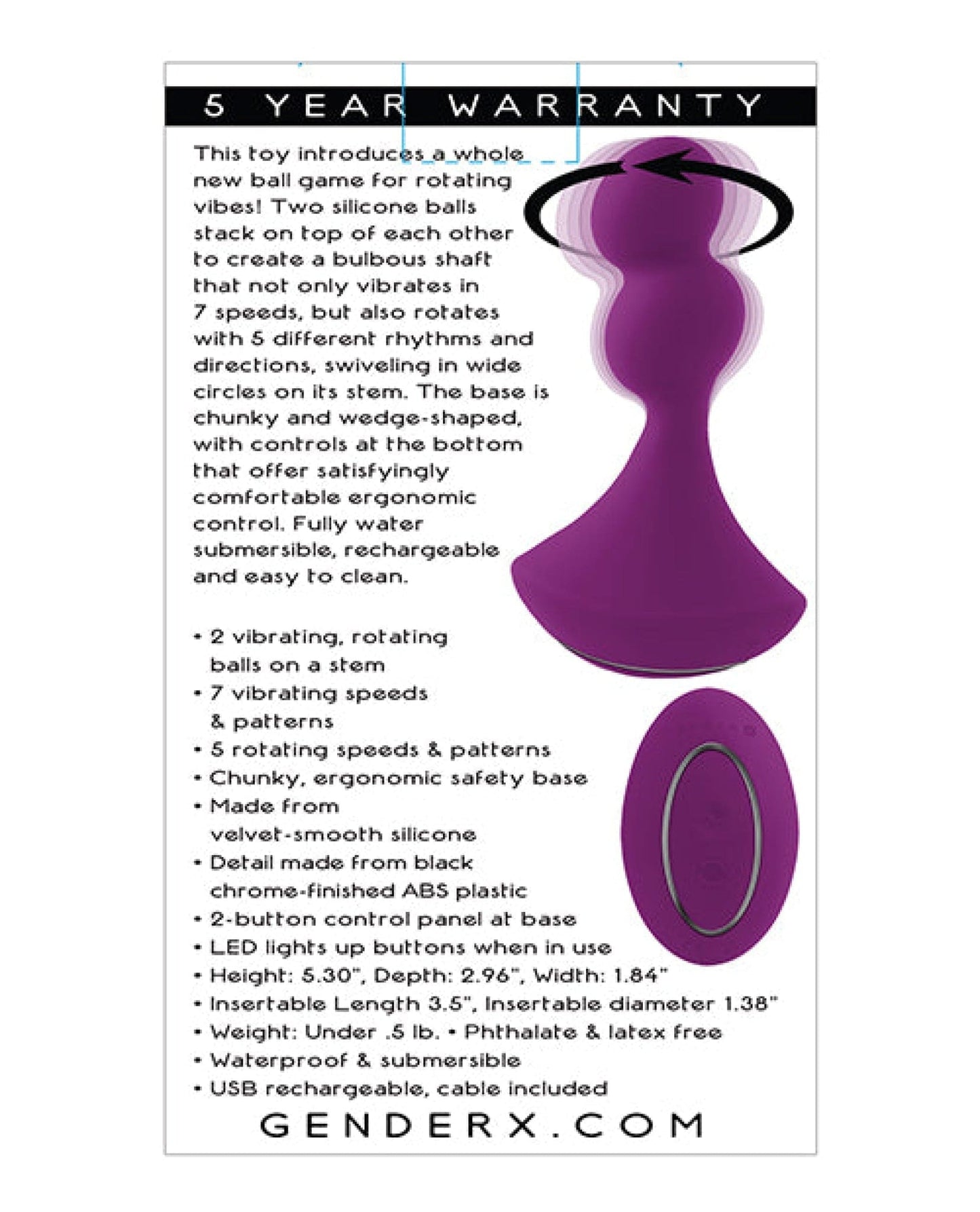 Doll Authority Vibrators Gender X Ball Game - Purple