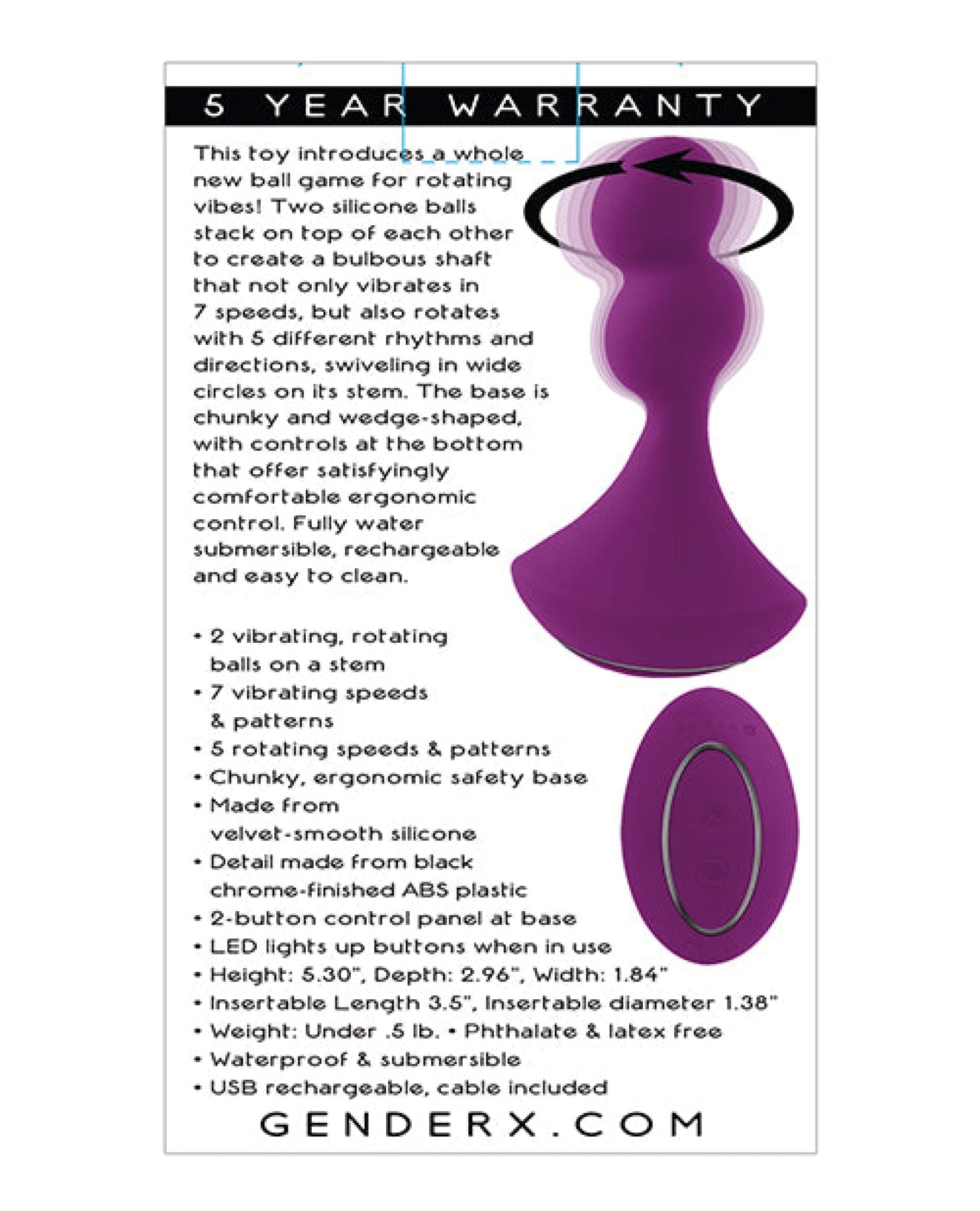 Doll Authority Vibrators Gender X Ball Game - Purple