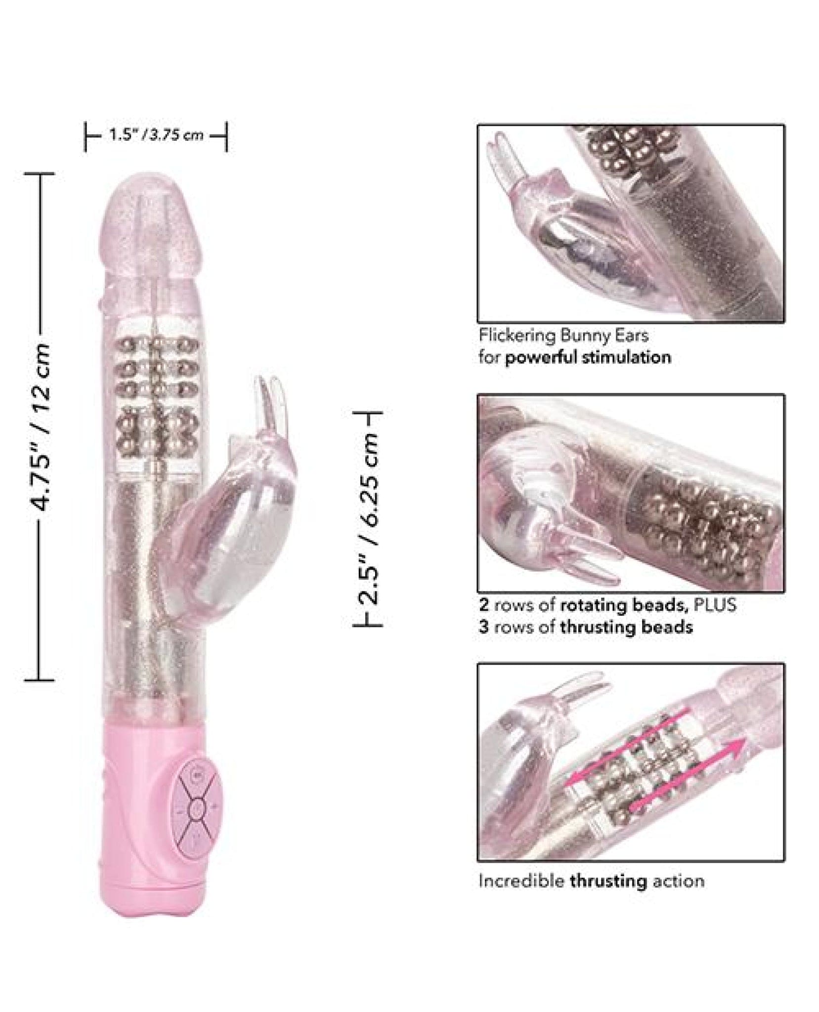 Doll Authority Vibrators Pink Jack Rabbits Thrusting Action