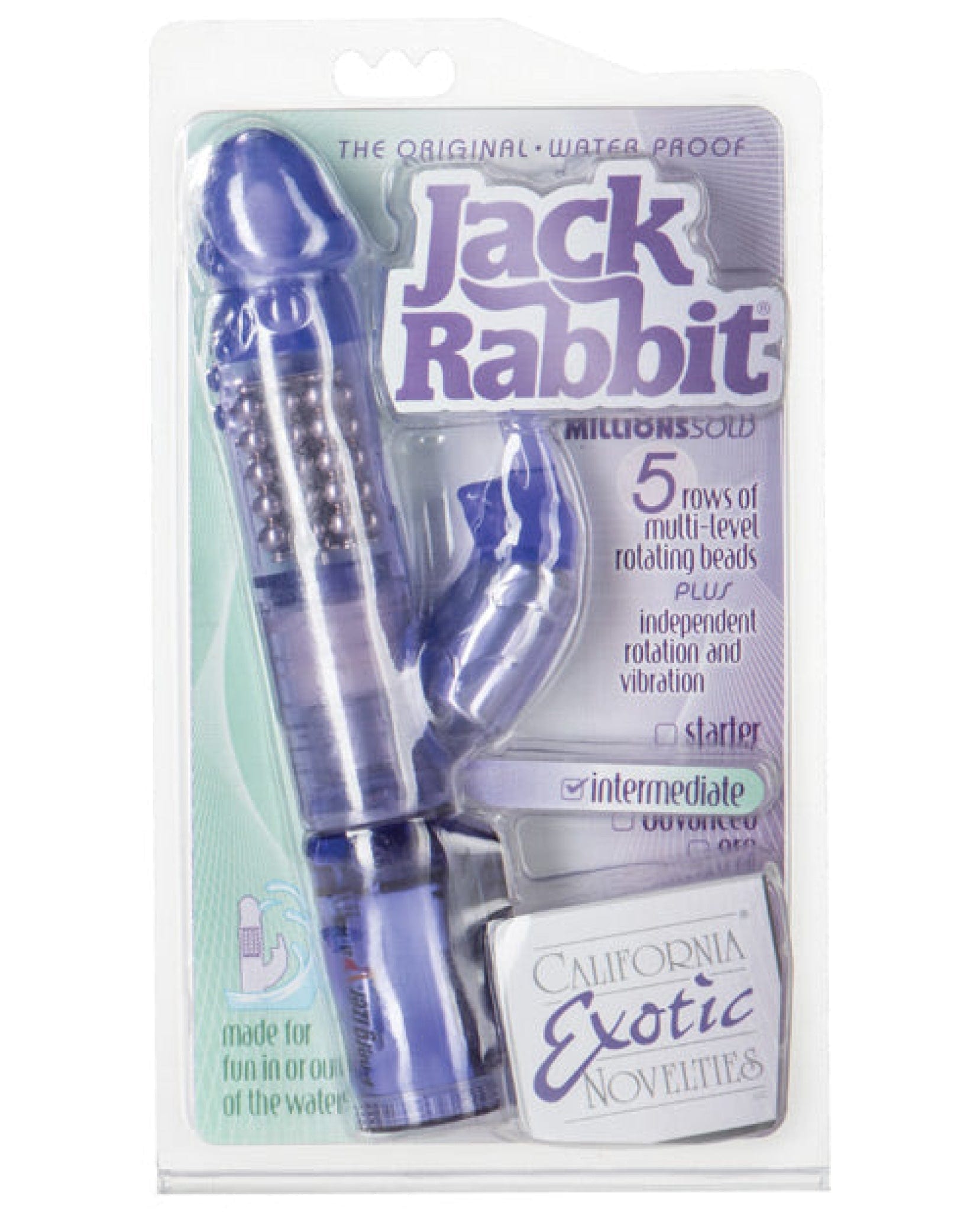 Doll Authority Vibrators Purple Jack Rabbits W/floating Beads Waterproof