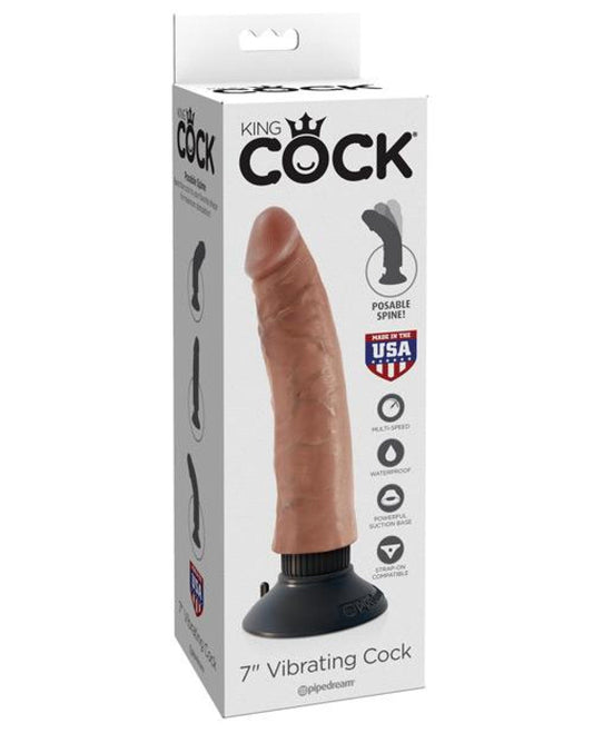 Doll Authority Vibrators Tan / 7" "King Cock 6"" Vibrating Cock"