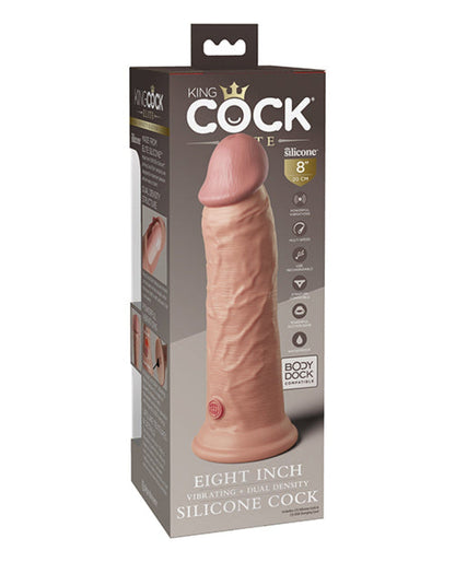 Doll Authority Vibrators King Cock Elite 8" Dual Density Vibrating Silicone Cock