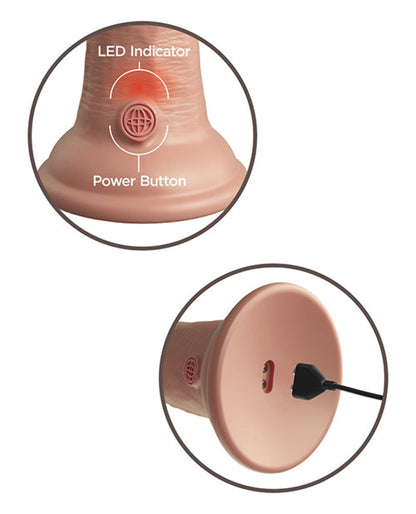 Doll Authority Vibrators King Cock Elite 8" Dual Density Vibrating Silicone Cock