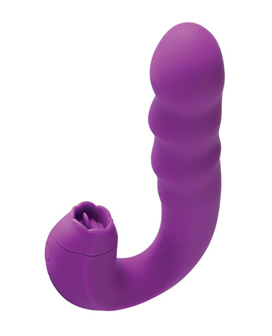 Doll Authority Vibrators Lilian G-spot Vibrator W/rotating Head & Vibrating Tongue - Purple