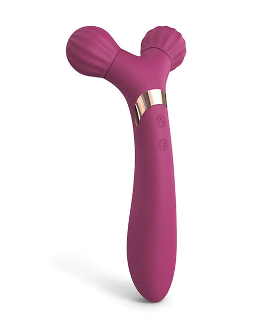 Doll Authority Vibrators Love To Love Fireball Forked Vibrator - Plum Star