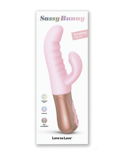 Doll Authority Vibrators Love to Love Sassy Bunny Thrusting G-Spot Rabbit - Baby Pink