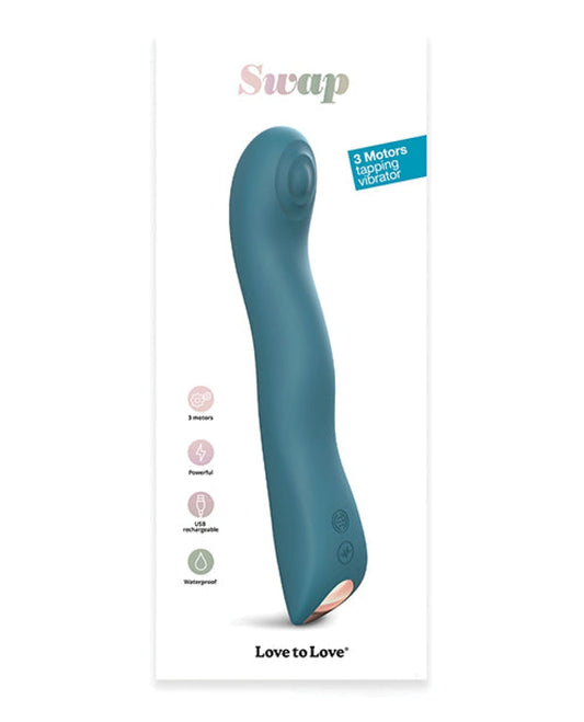 Doll Authority Vibrators Love To Love Swap Tapping Vibrator - Teal Me