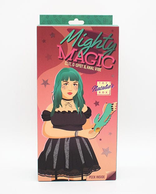 Doll Authority Vibrators Natalie's Toy Box Mighty Magic Clit, G-Spot & Anal Vibrator - Aqua