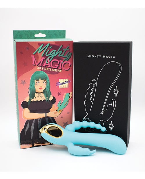 Doll Authority Vibrators Natalie's Toy Box Mighty Magic Clit, G-Spot & Anal Vibrator - Aqua