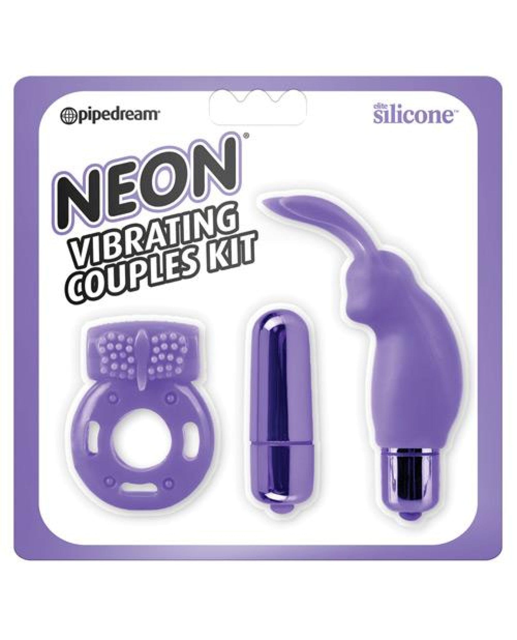 Doll Authority Vibrators Purple Neon Luv Touch Vibrating Couples Kit
