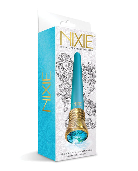 Doll Authority Vibrators Nixie Mystic Wave Satin Classic Vibe - 10 Function Aquamarine