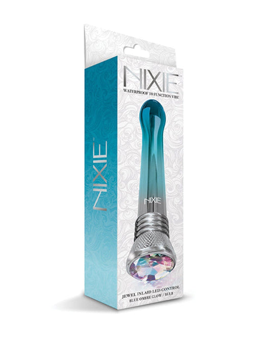 Doll Authority Vibrators Nixie Waterproof Bulb Vibe  - 10 Function Blue Ombre Glow