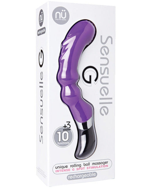 Doll Authority Vibrators Nu Sensuelle G Unique Rolling Ball Rechargeable Massager - Purple