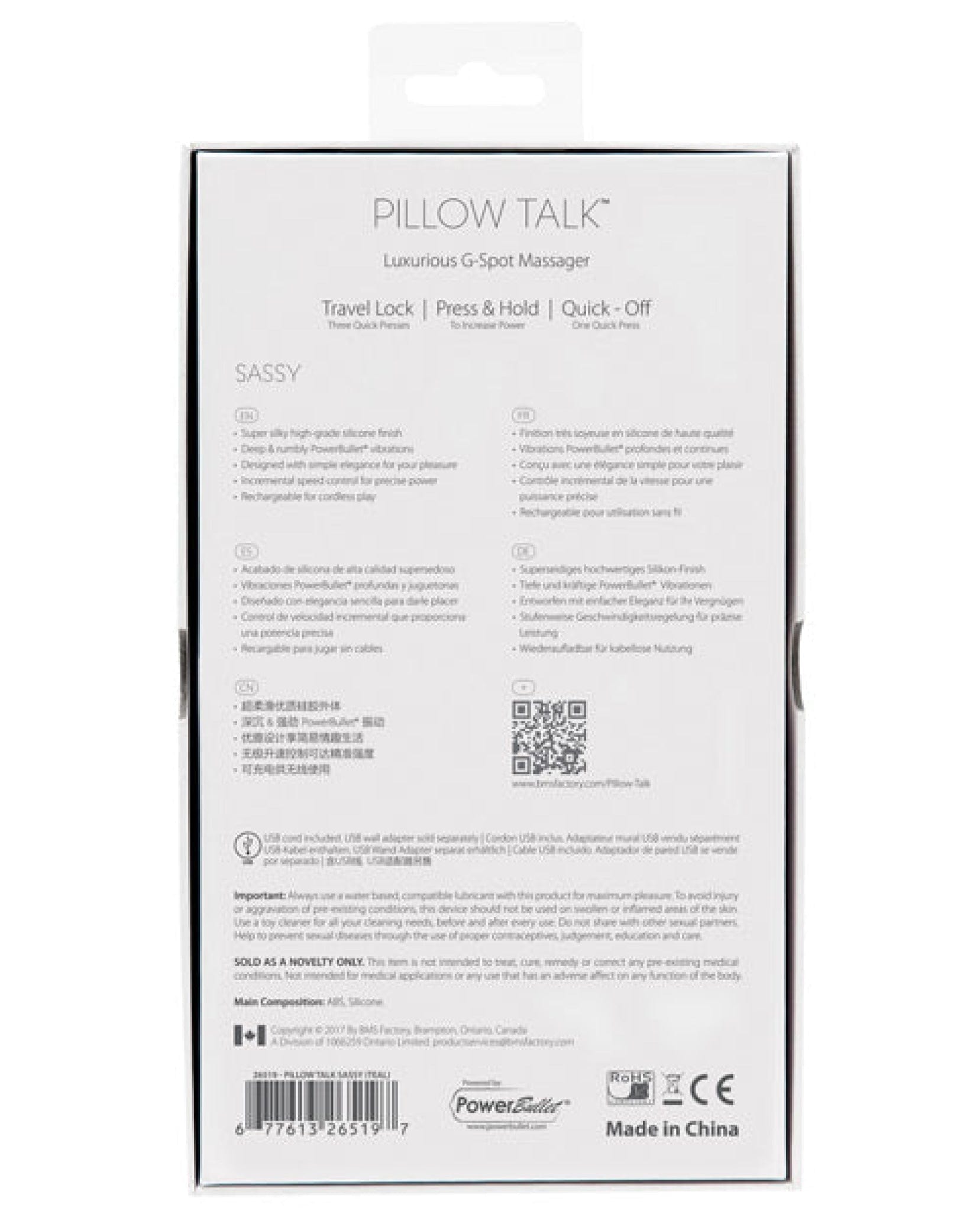 Doll Authority Vibrators Pillow Talk Sassy G Spot Vibrator