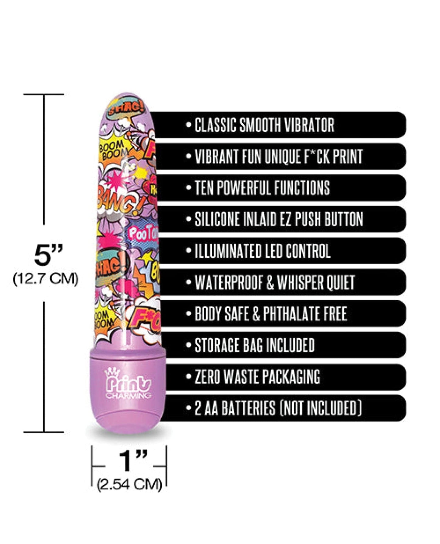 Doll Authority Vibrators Pop Tease 5" Classic Vibe - Fck Purple