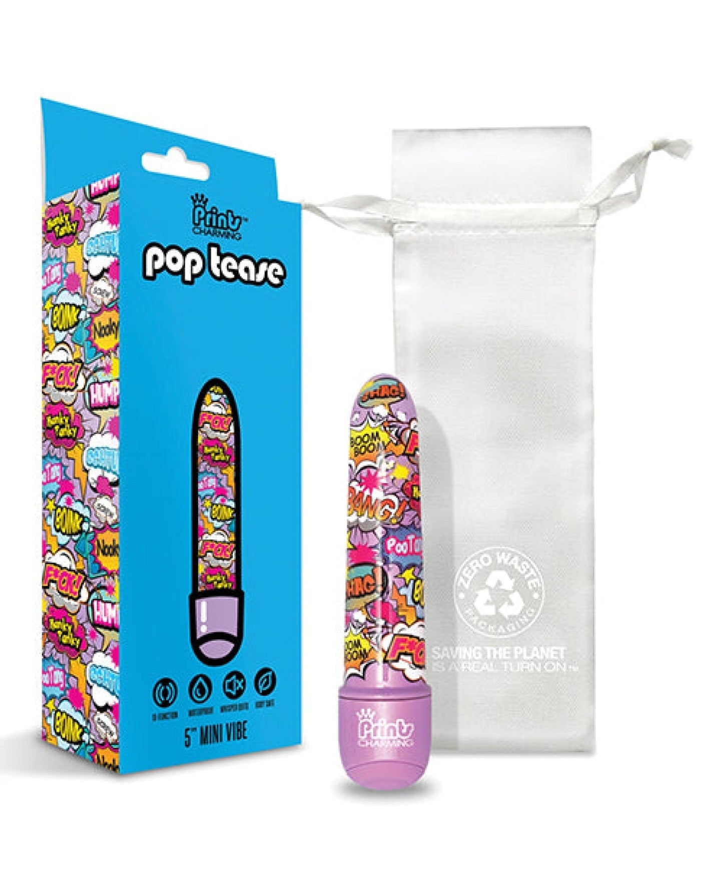 Doll Authority Vibrators Pop Tease 5" Classic Vibe - Fck Purple