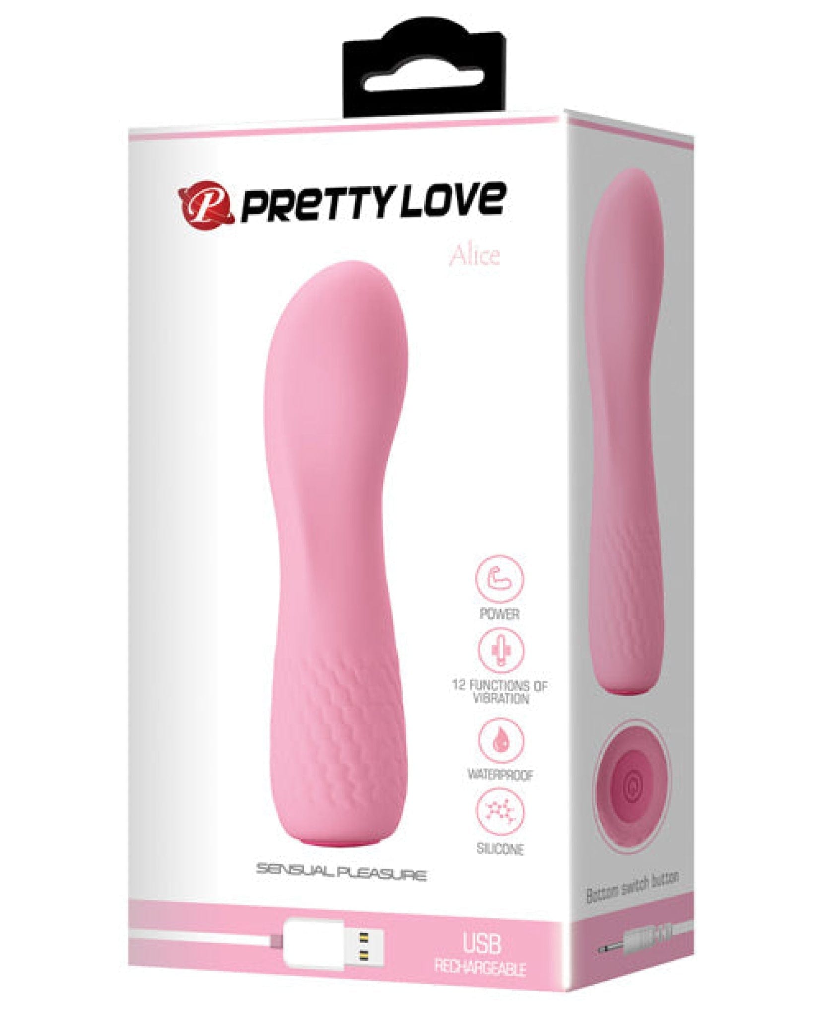 Doll Authority Vibrators Pretty Love Alice Mini Vibe 12 Function - Flesh Pink