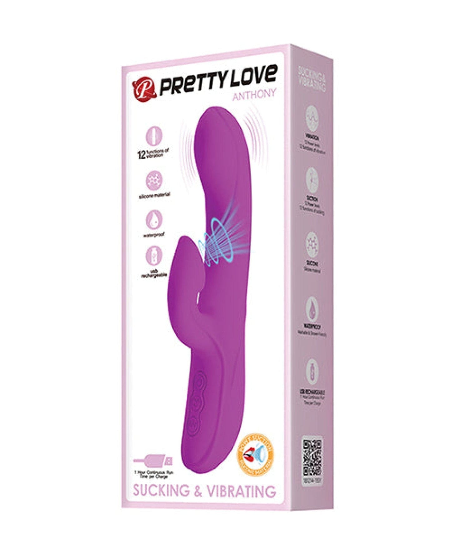 Doll Authority Vibrators Pretty Love Anthony Sucking Rabbit - 12 Functions