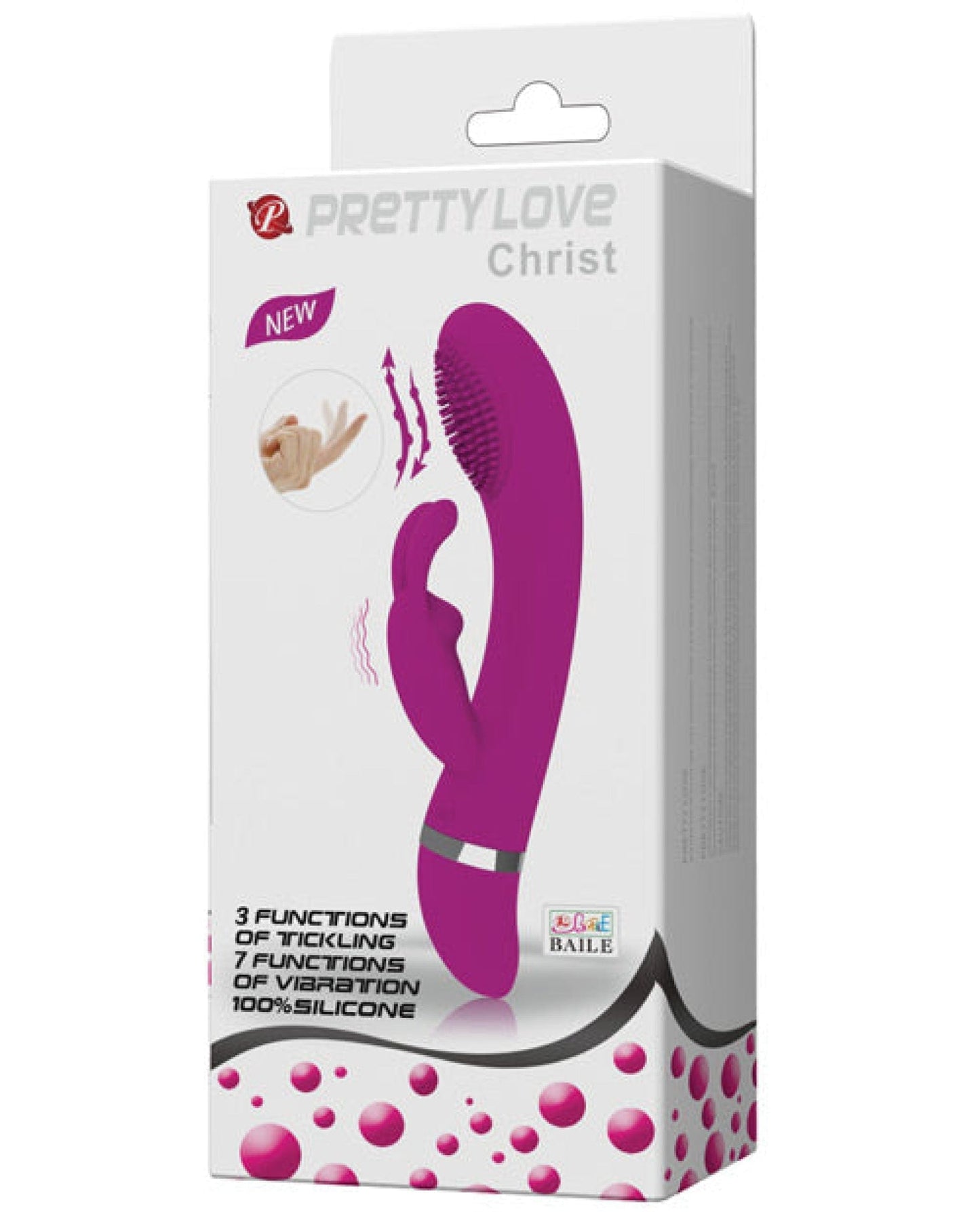 Doll Authority Vibrators Pretty Love Christ Come Hither Rabbit - 7 Function Fuchsia