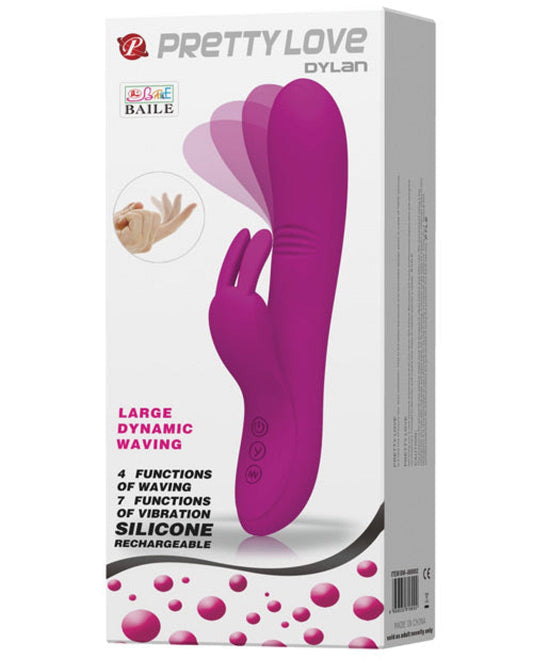 Doll Authority Vibrators Fuchsia Pretty Love Dylan Bunny Ears Come Hither Rabbit - 11 Function