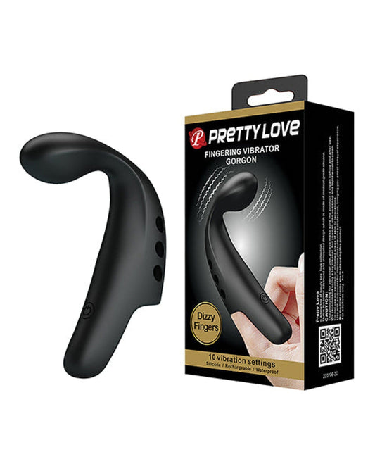 Doll Authority Vibrators Pretty Love Gorgon Finger Vibrator - Black