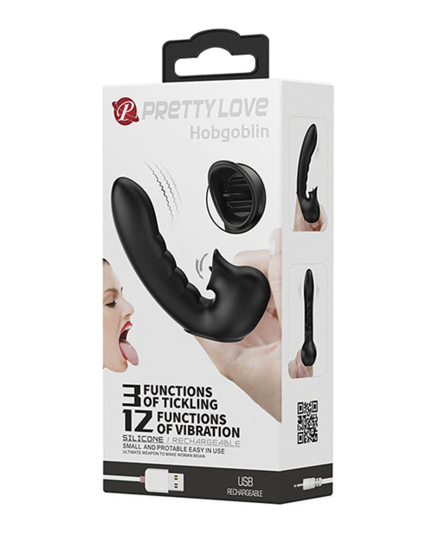 Doll Authority Vibrators Pretty Love Hobgoblin Sucking Finger Vibe - Black