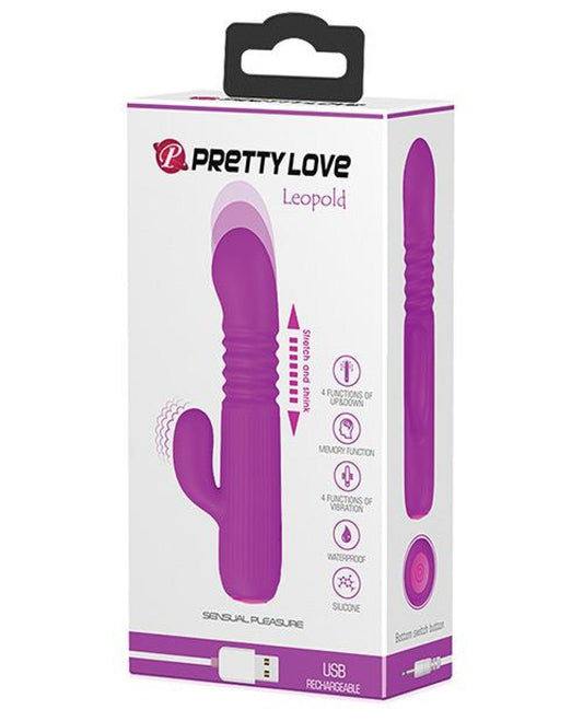 Doll Authority Vibrators Pretty Love Leopold Mini Thruster - Fuchsia