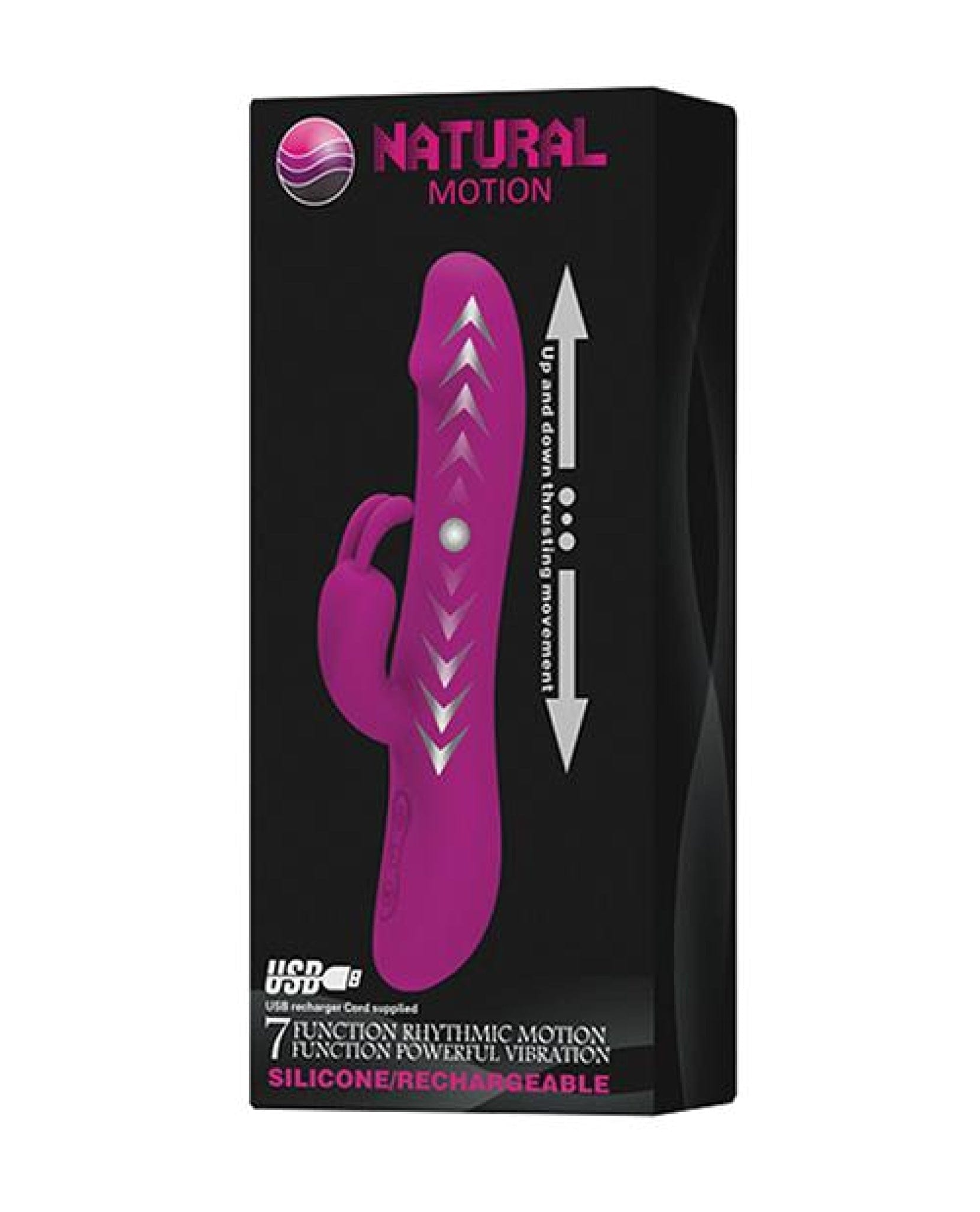 Doll Authority Vibrators Pretty Love Natural Motion Thrusting Rabbit 7 Function - Fuchsia