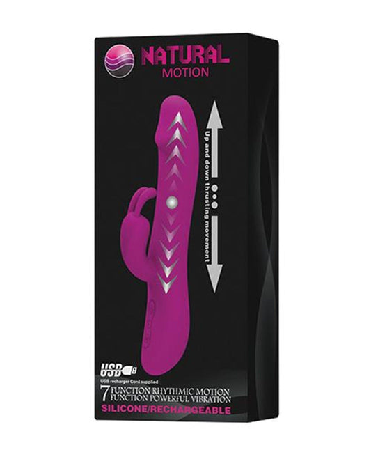Doll Authority Vibrators Pretty Love Natural Motion Thrusting Rabbit 7 Function - Fuchsia