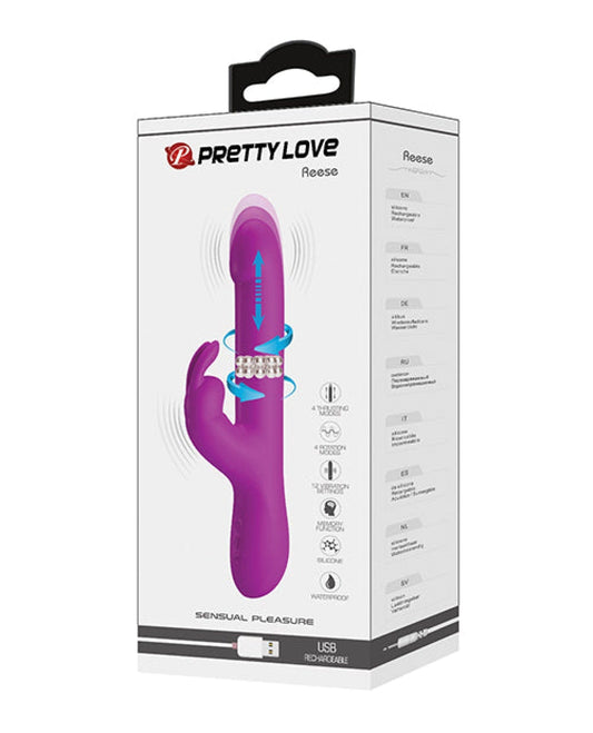 Doll Authority Vibrators Pretty Love Reese Thrusting Rabbit - Fuchsia
