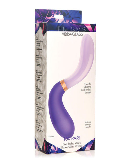 Doll Authority Vibrators Prisms Vibra-glass 10x Dual Ended Wavy Silicone-glass Vibrator - Pari