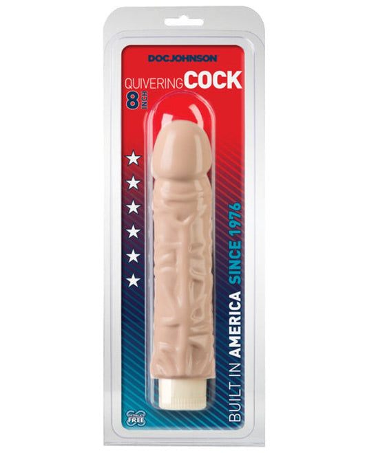 Doll Authority Vibrators White "Quivering 8"" Cock Vibe"