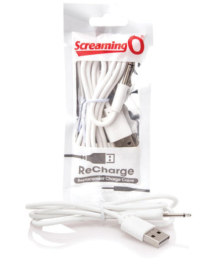 Doll Authority Vibrators Screaming O Recharge Charging Cable - White