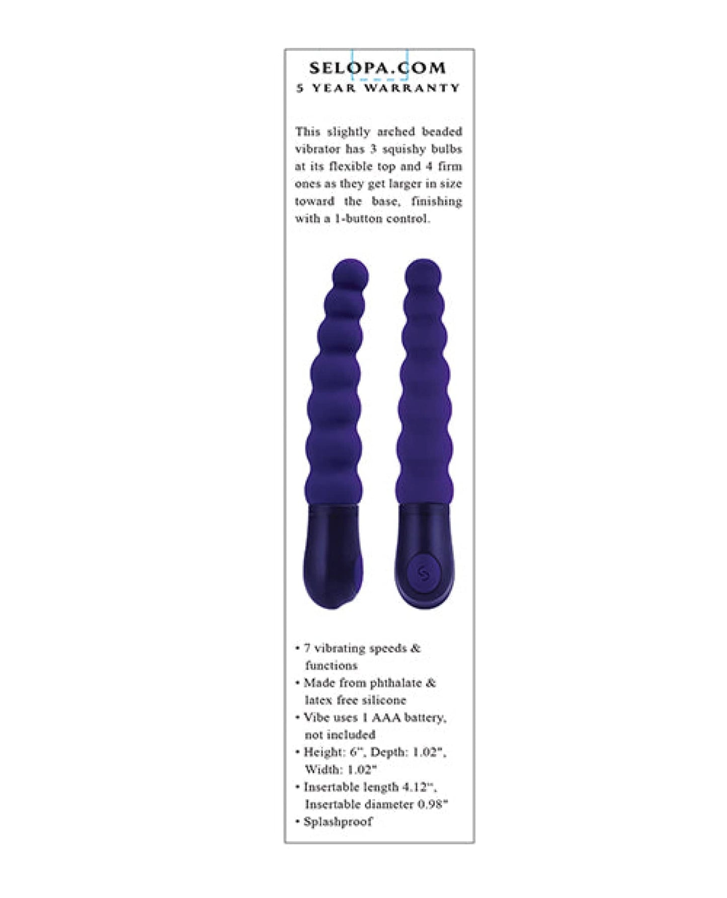 Doll Authority Vibrators Selopa Beaded Beauty - Purple